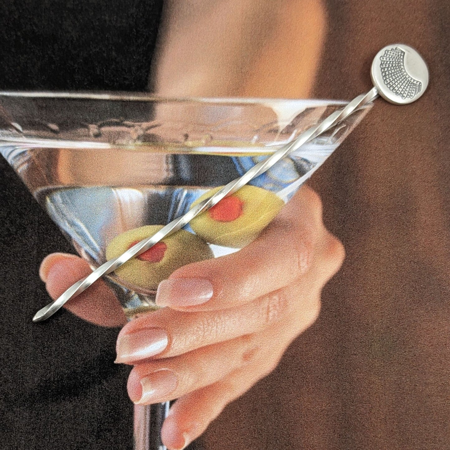RBG Jabots Dissent and Favorite Sterling Silver Cocktail Picks