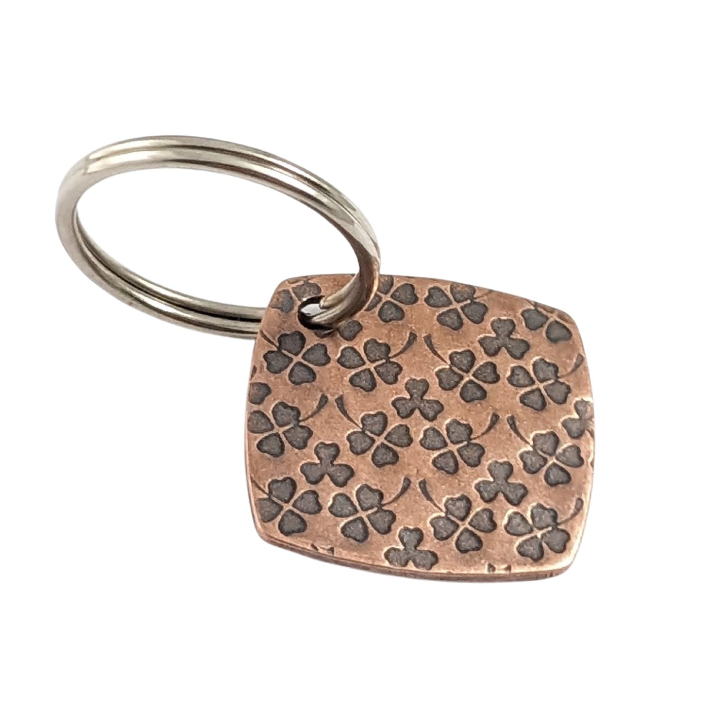 Four Leaf Clover Copper Keychain