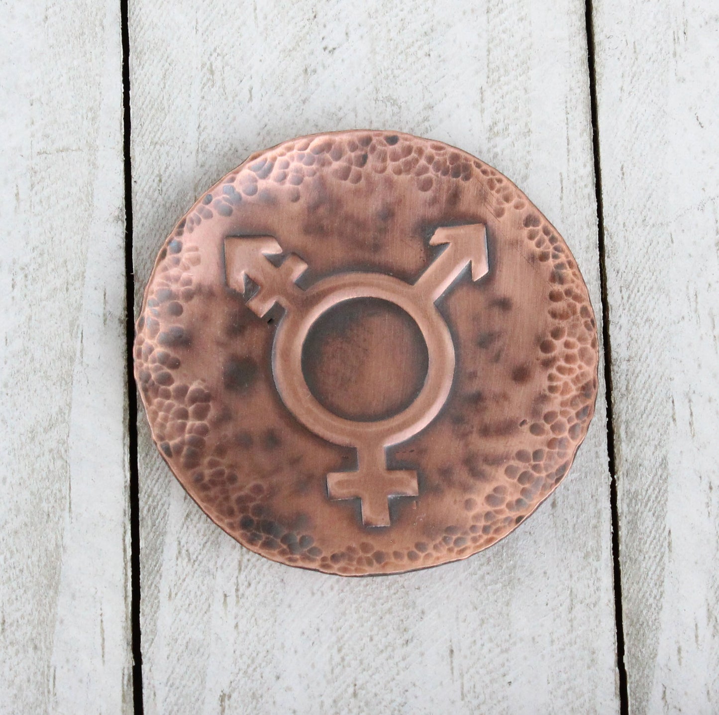 Transgender Symbol Copper Ring Dish
