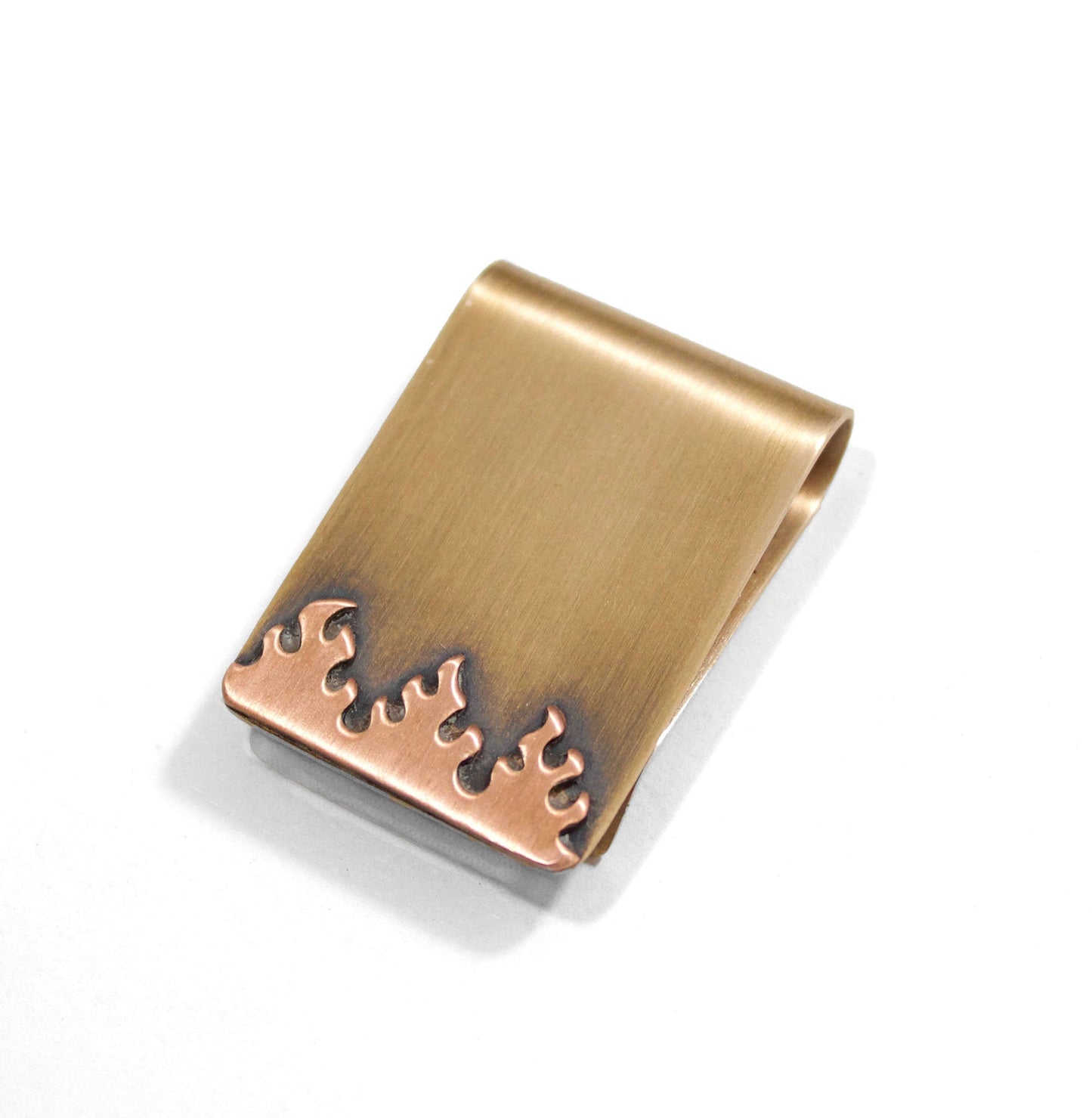 Flames Money Clip in Bronze and Copper