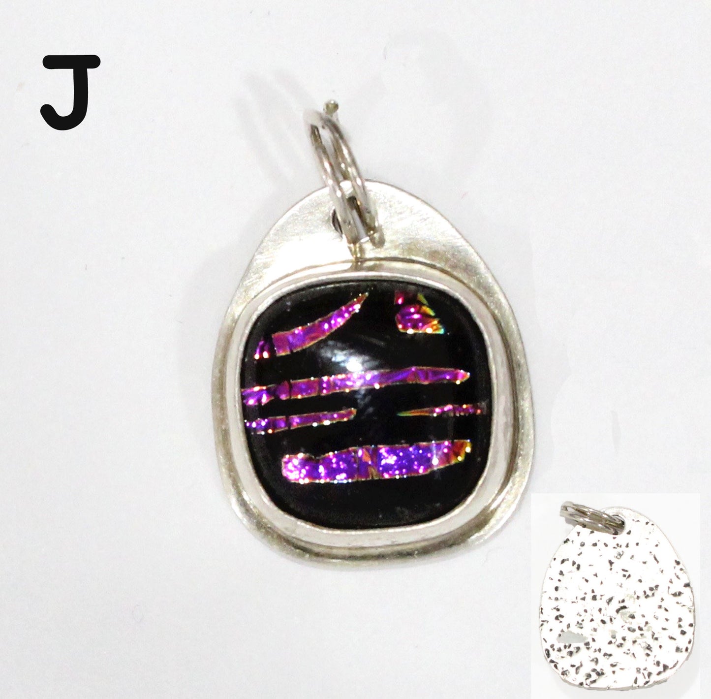 Rainbow Glass Sterling Silver Charm