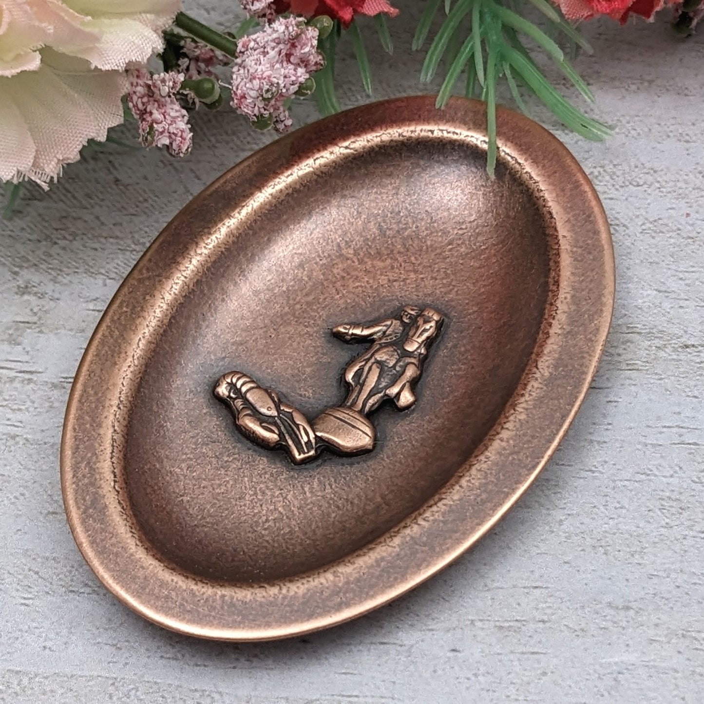 Paul Revere Lobster Copper Oval Ring Dish