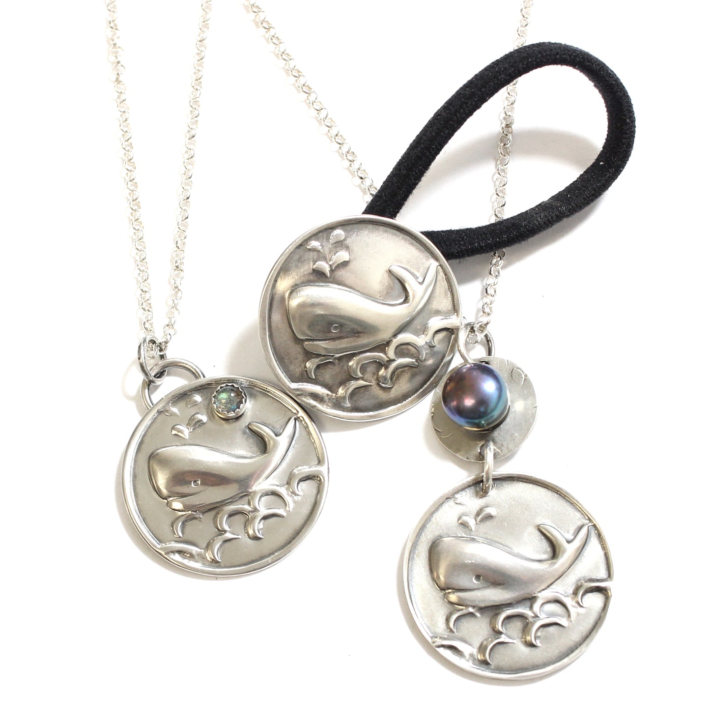 Happy Smiling Whale Ponytail Holder