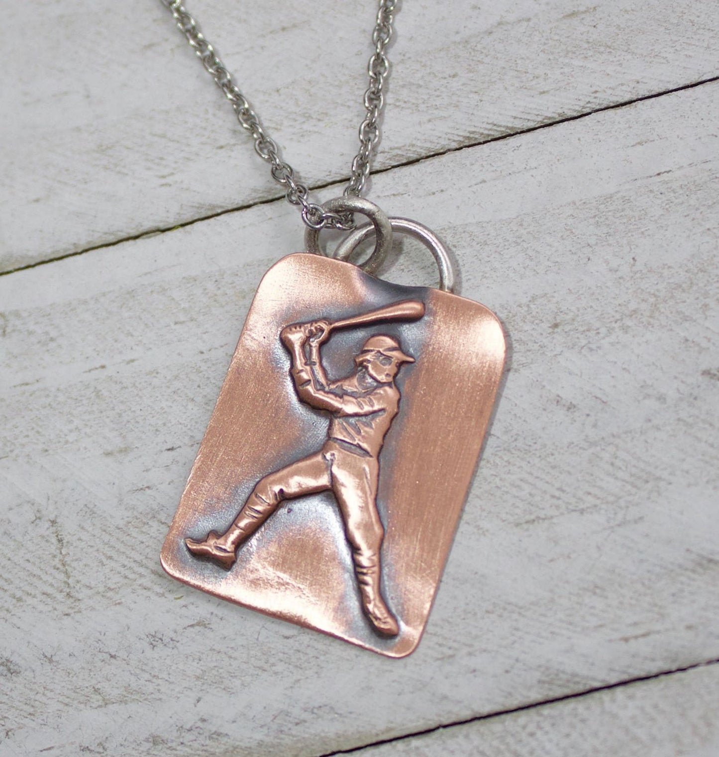 baseball player at bat pendant