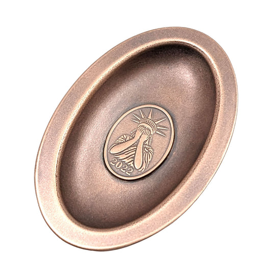 Crying Liberty 2022 Copper Oval Ring Dish