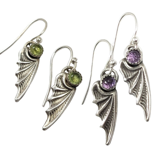 Bat Wing Sterling Silver Earrings