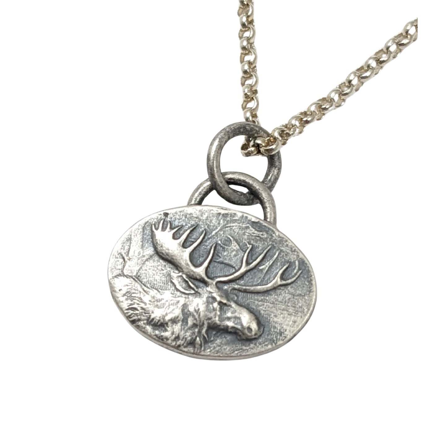 Moose Sterling Silver Pendant