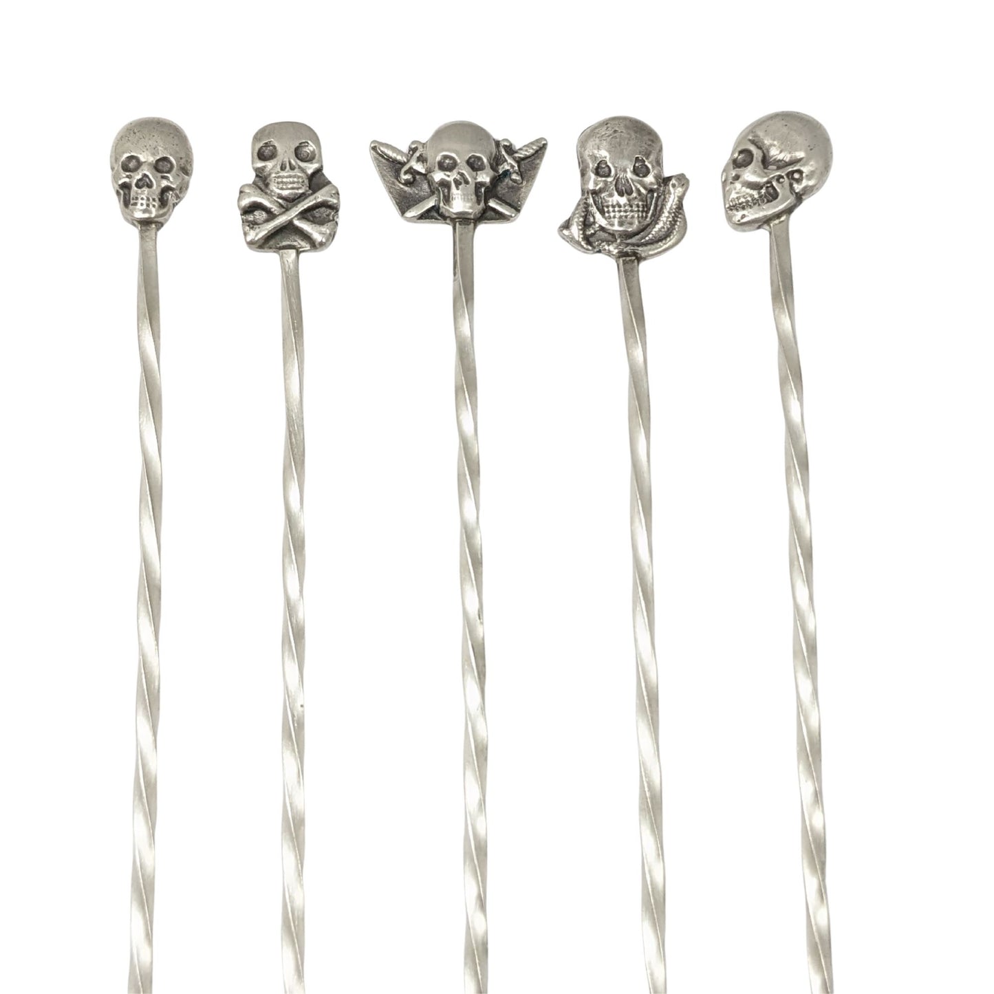 Skulls Sterling Silver Cocktail Picks
