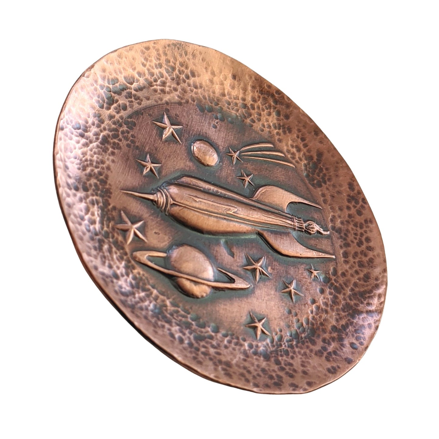 Rocket Ship Copper Ring Dish