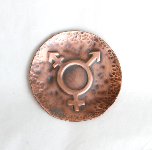 Transgender Symbol Copper Ring Dish