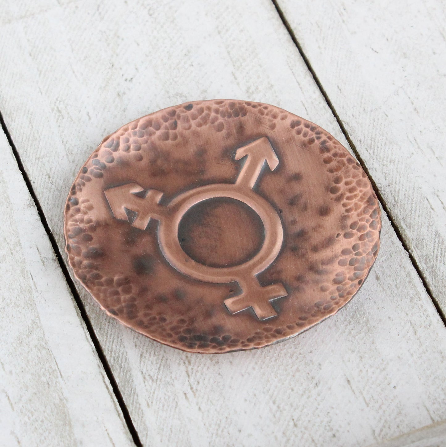 Transgender Symbol Copper Ring Dish