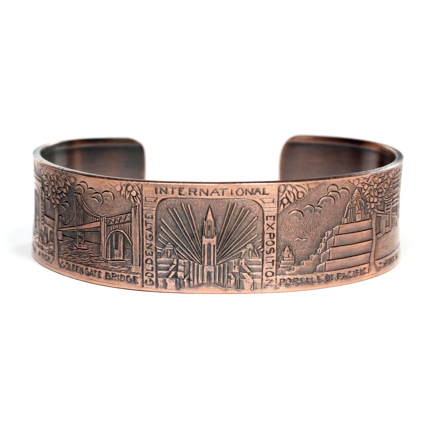 1939 Golden Gate Exposition Reproduction Copper Cuff Bracelet