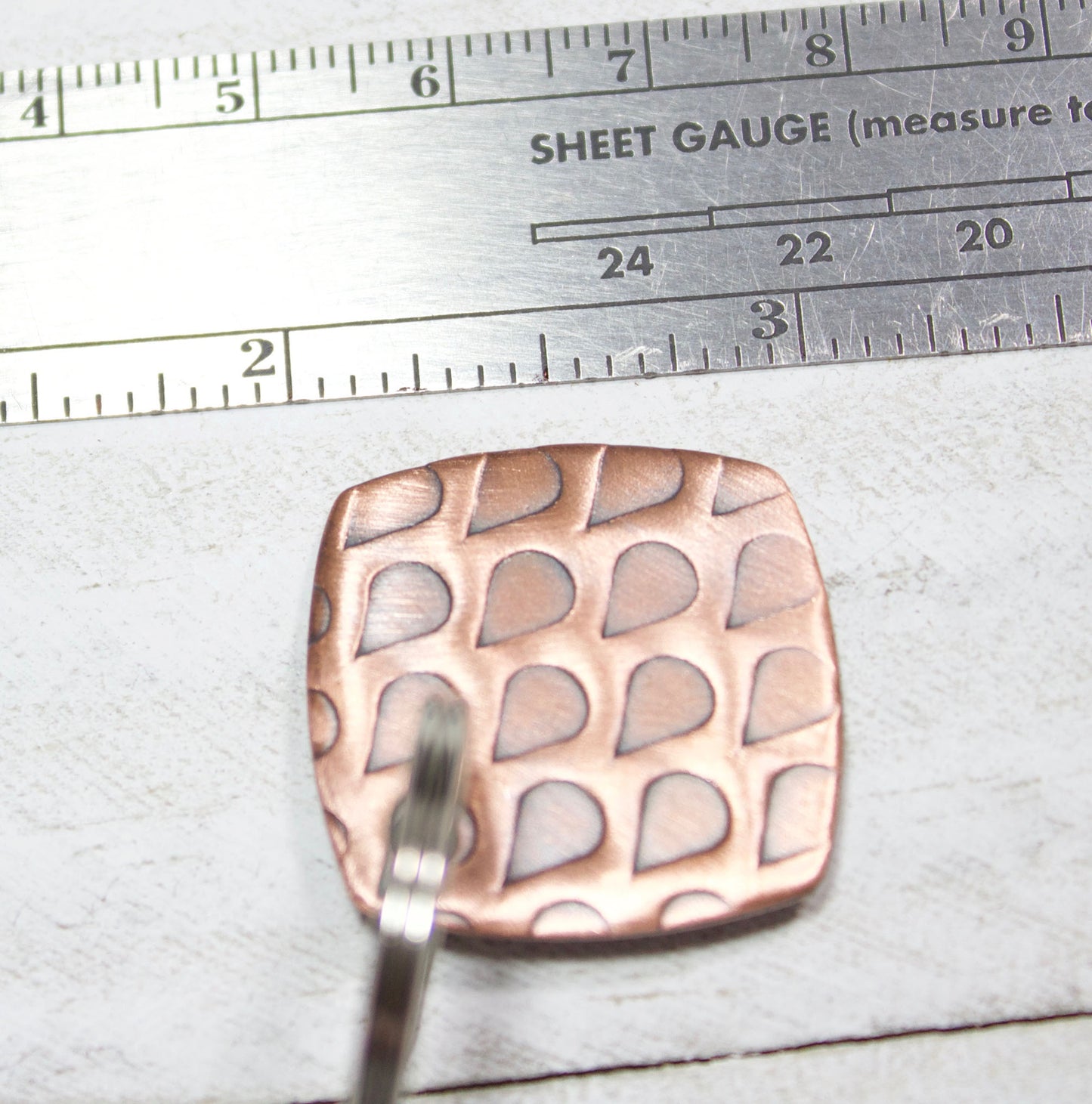 Ovals Pattern Copper Keychain