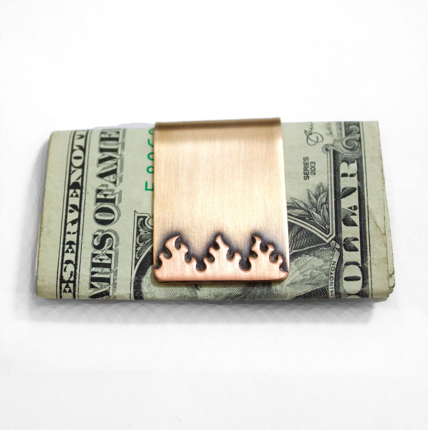 Flames Money Clip in Bronze and Copper