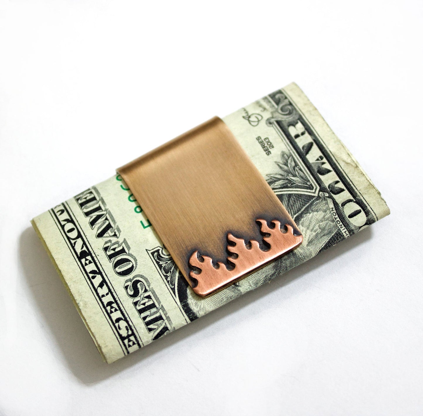 Flames Money Clip in Bronze and Copper