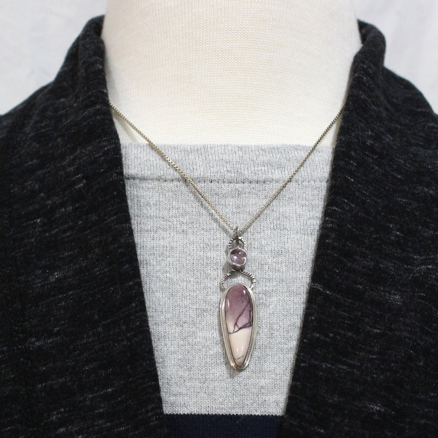 Mookaite Amethyst Pink Purple Pendant