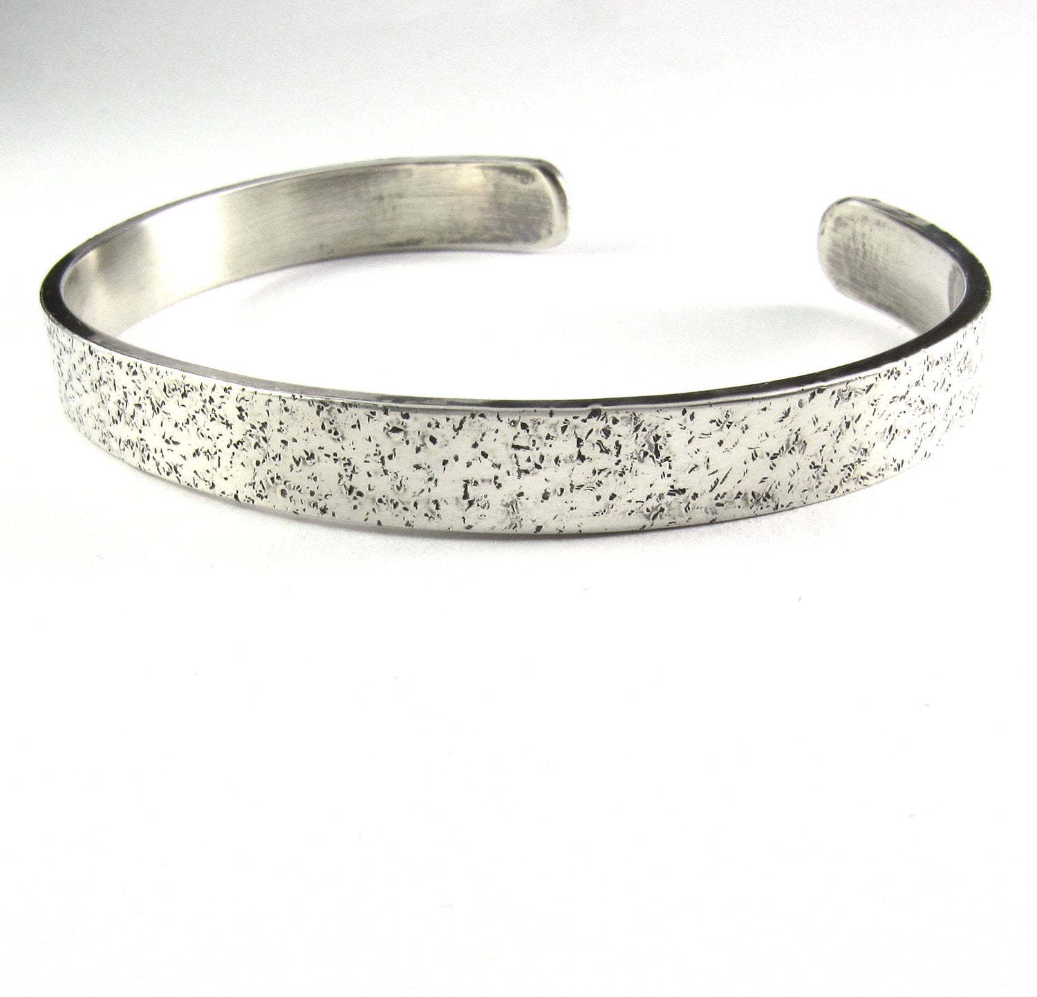 Men's Textured Sterling Silver Cuff Bracelet