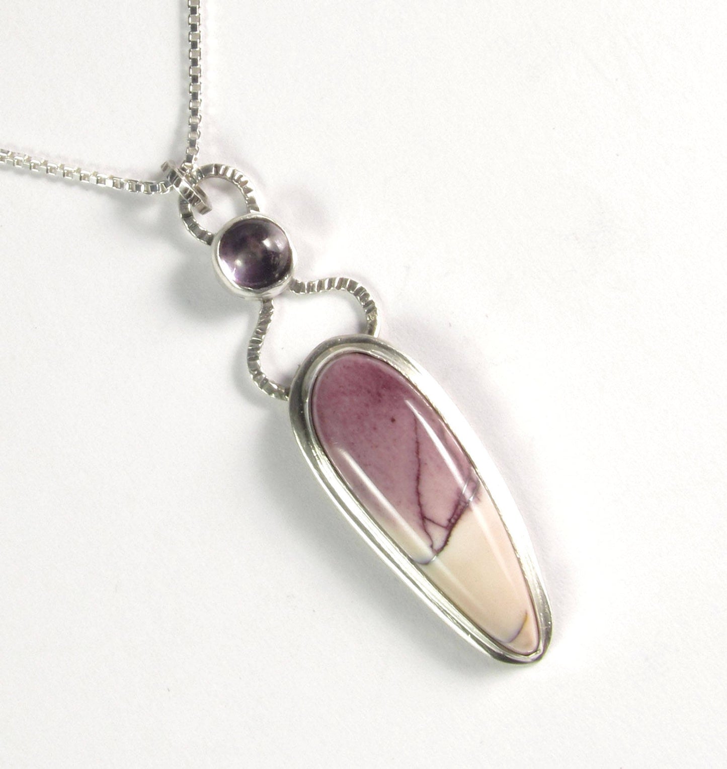 Mookaite Amethyst Pink Purple Pendant