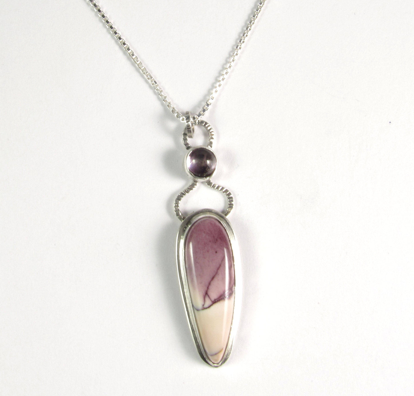 Mookaite Amethyst Pink Purple Pendant