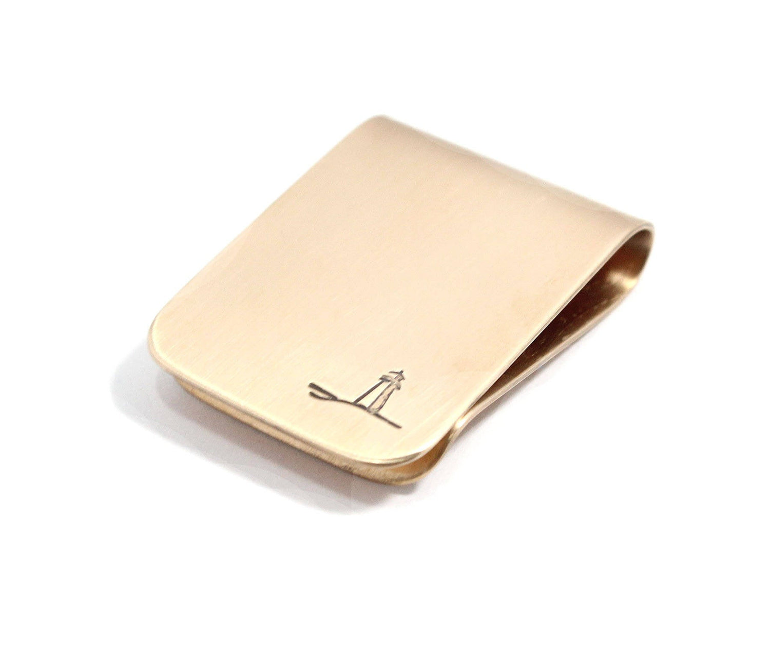 Lighthouse Money Clip Bronze Sterling Silver Personalized
