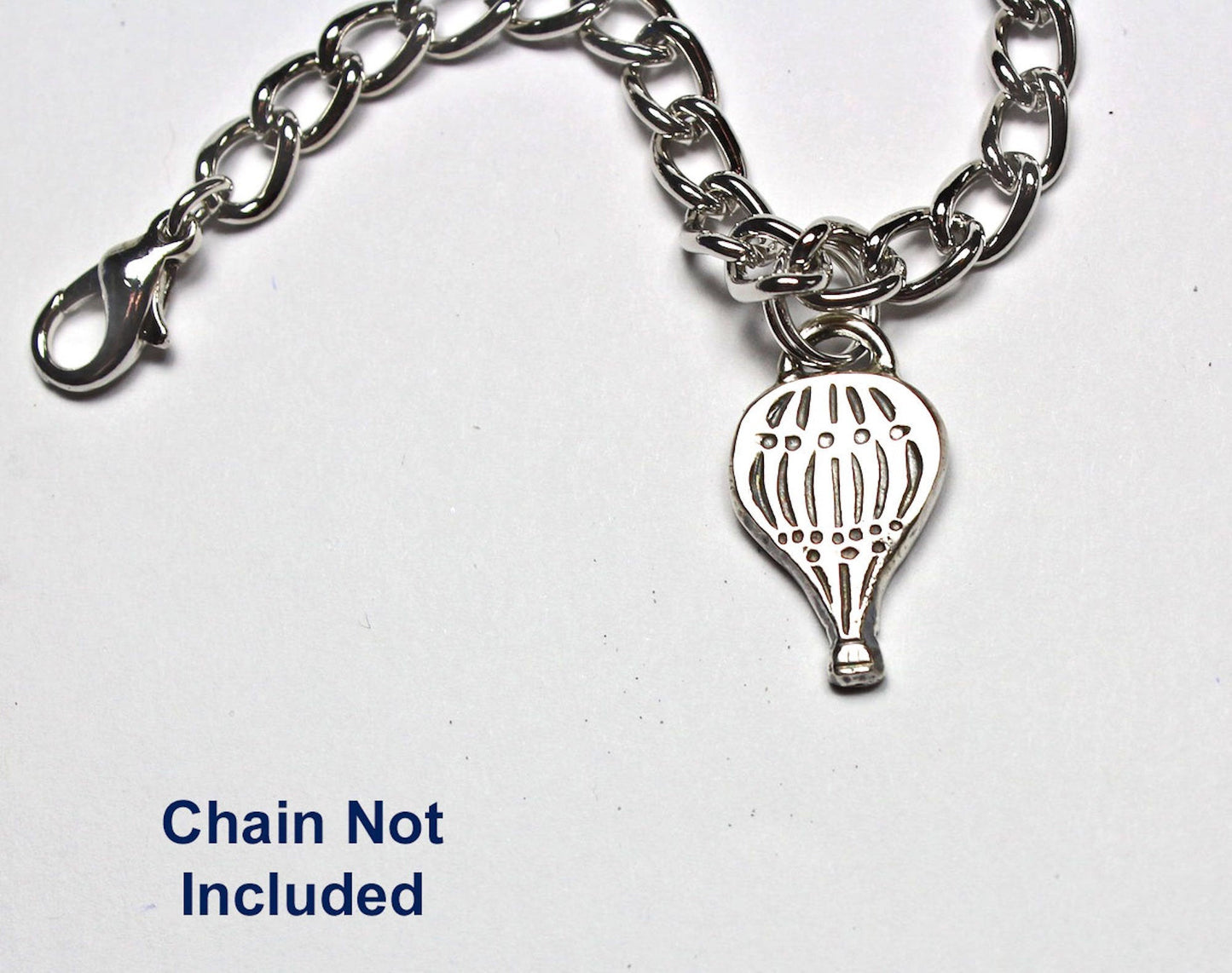 Hot Air Balloon Sterling Silver Charm