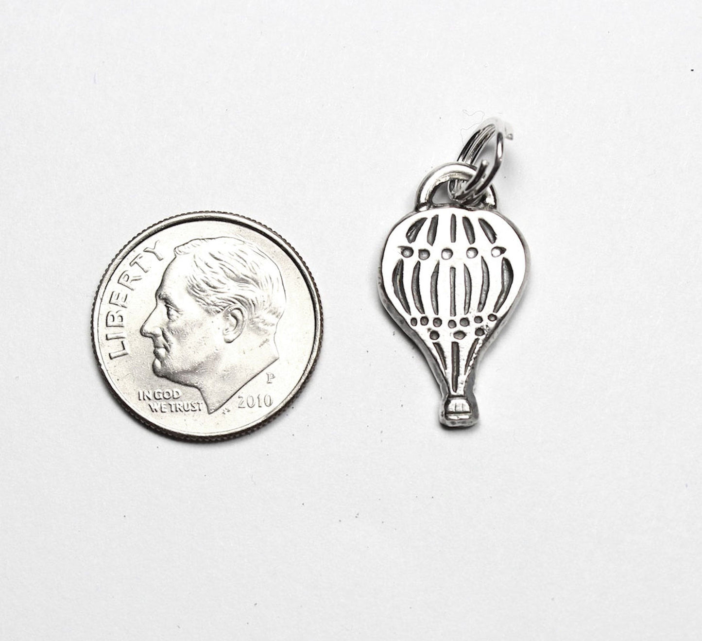 Hot Air Balloon Sterling Silver Charm