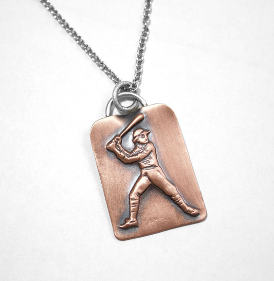 baseball player at bat pendant