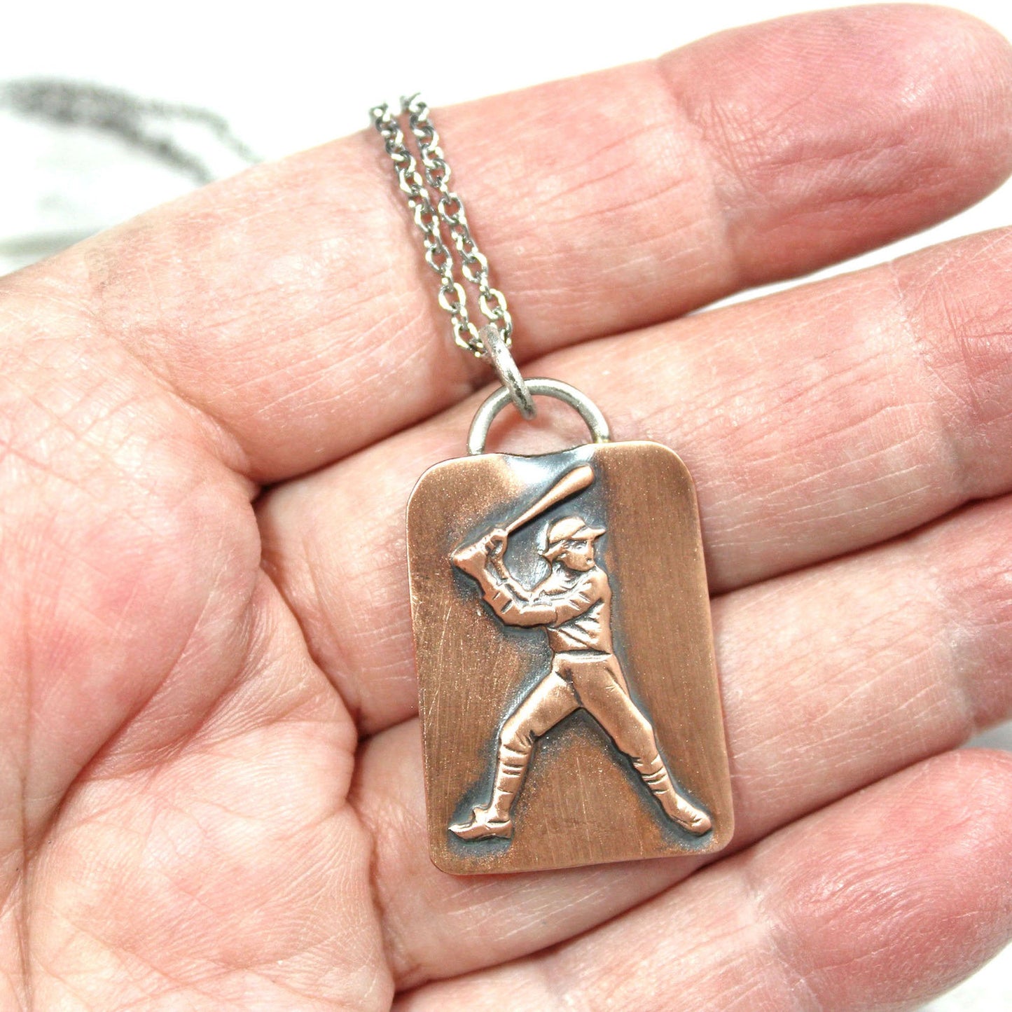 baseball player at bat pendant