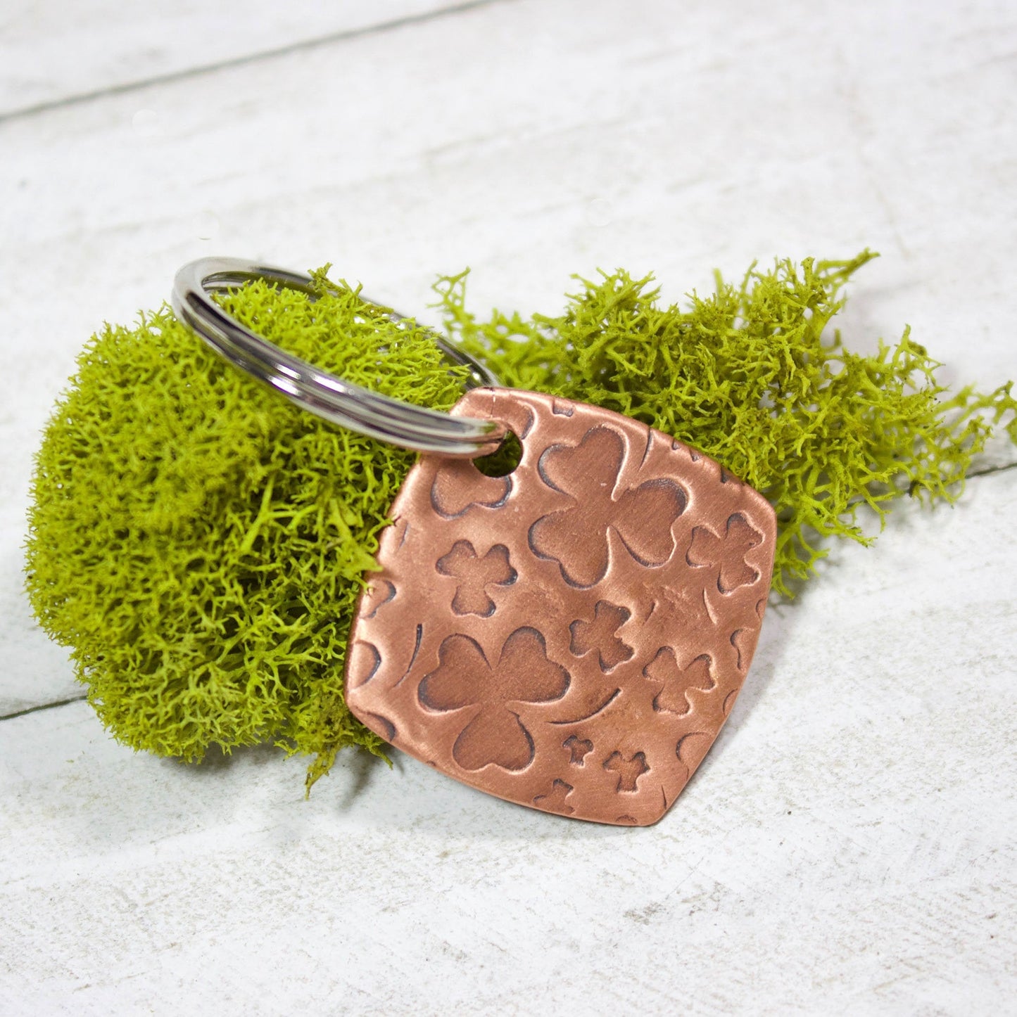 Shamrock Copper Keychain