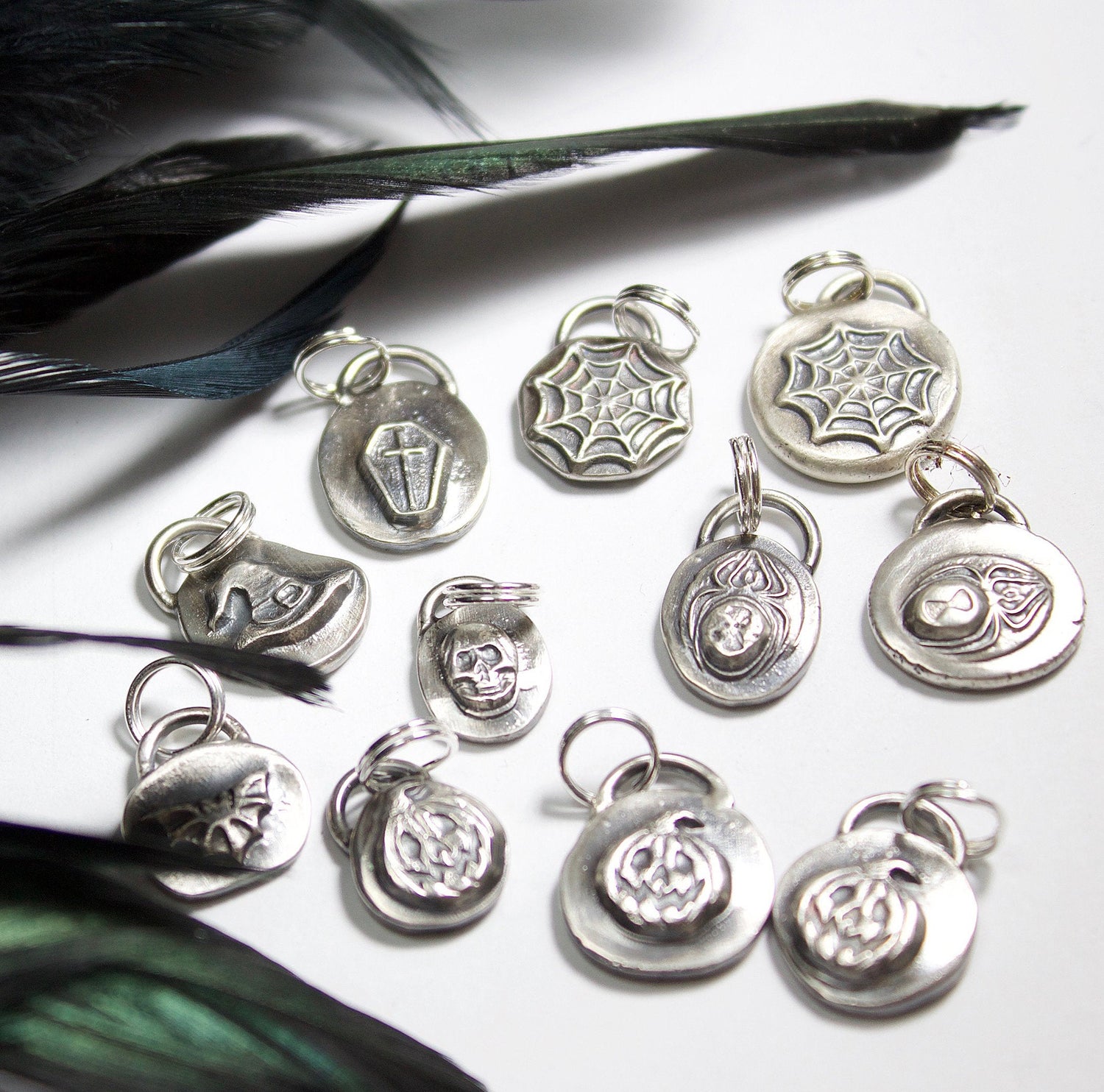 Halloween Sterling Silver Charms Coffin
