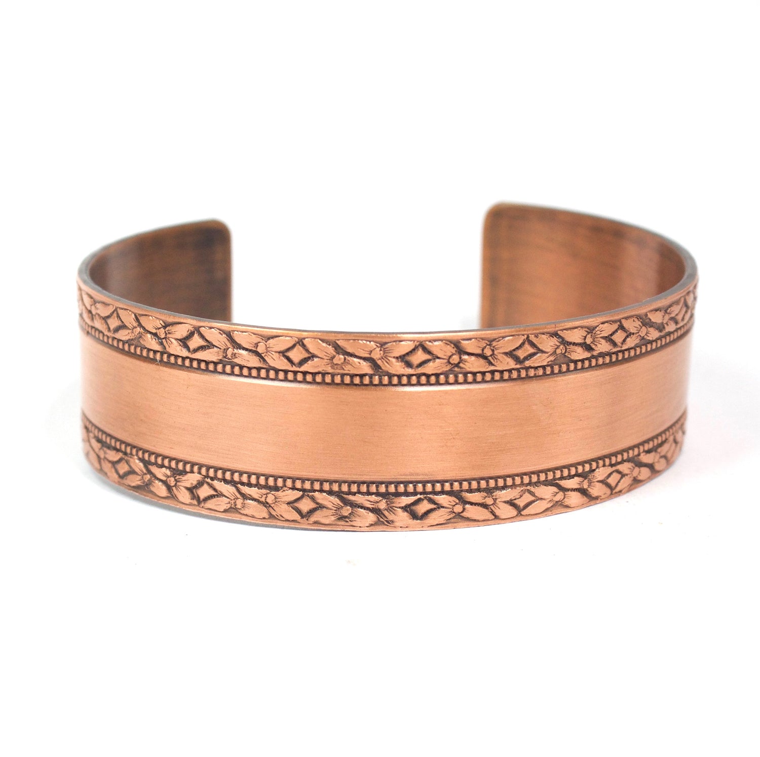 Vintage Design Copper Cuff Bracelet