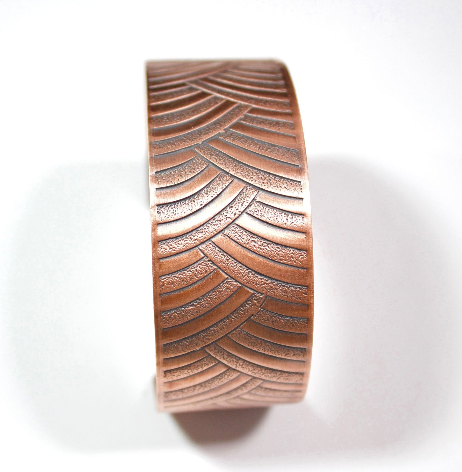 art deco arches copper cuff bracelet