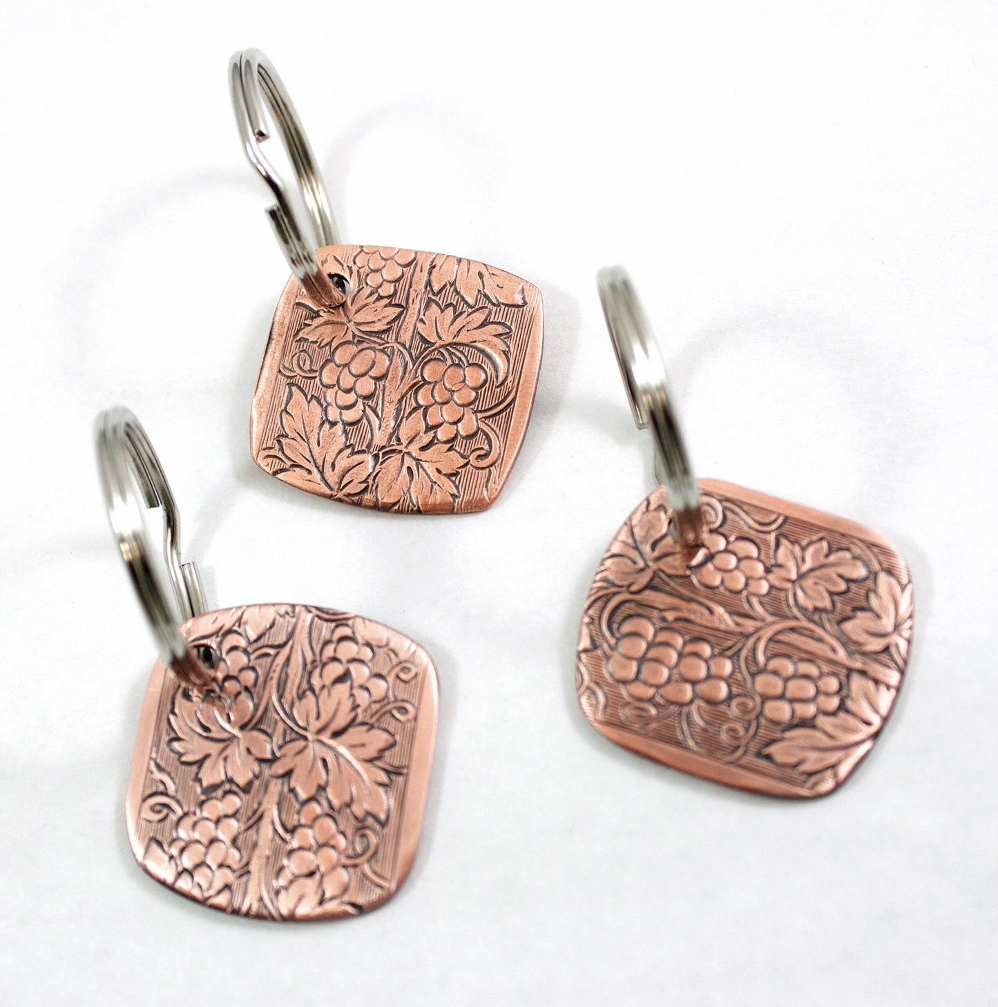 Grapevine Copper Keychain Vintage